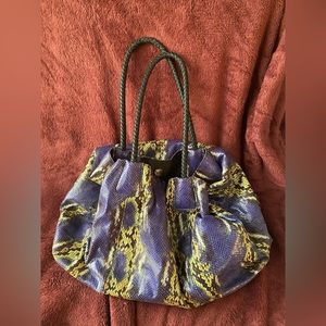 Big Buddha Bag Snake Skin - purple/green/gold